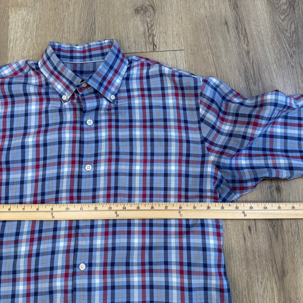 Peter Millar Mens Button Down Shirt Plaid Long Sleeve Classic Fit Casual Medium - Picture 4 of 6